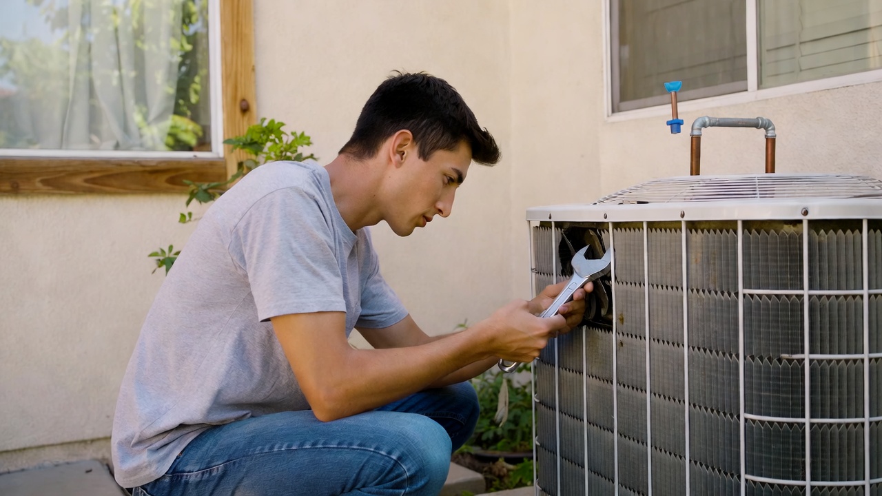 California homeowner getting AC repair quote from technician in 2026