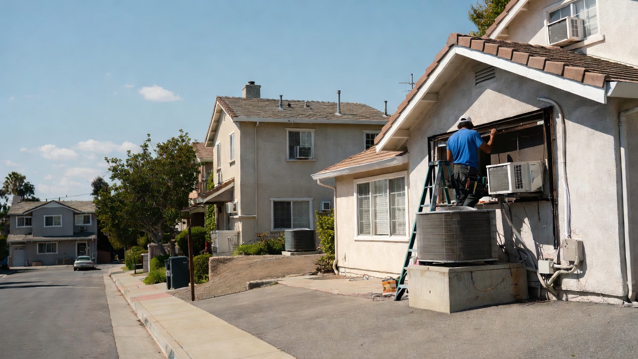 California homeowner saving money with regular AC maintenance in 2026