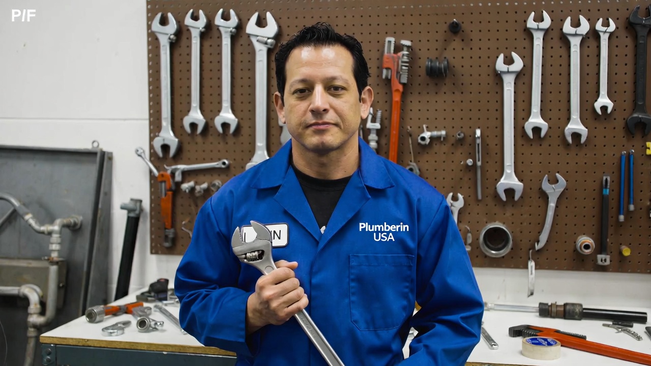 Experienced plumber in workshop holding tools ready for residential service calls USA 2026