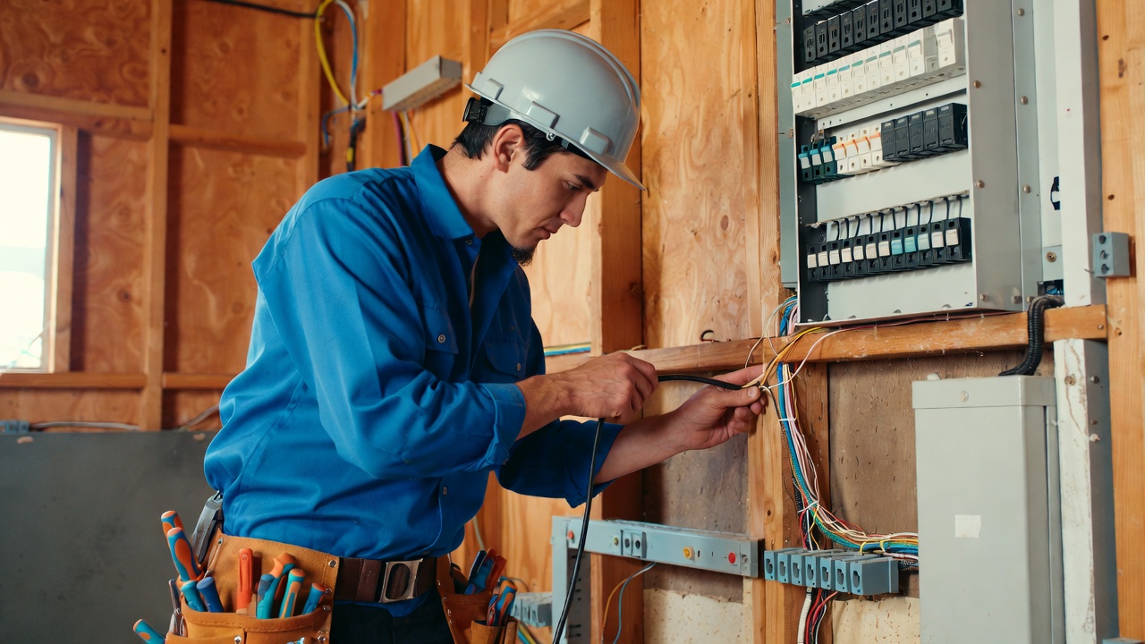 Electrician giving quote to homeowner for electrical work USA 2026