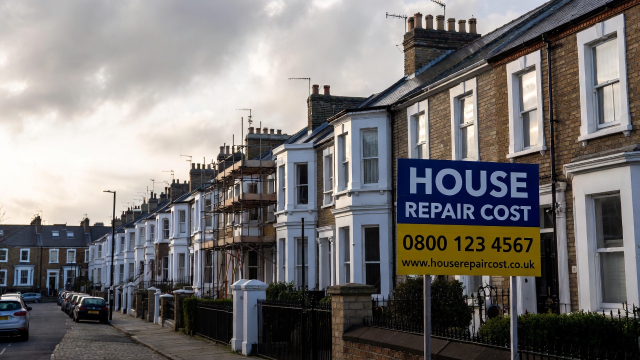 UK emergency house repair team working on property in 2026
